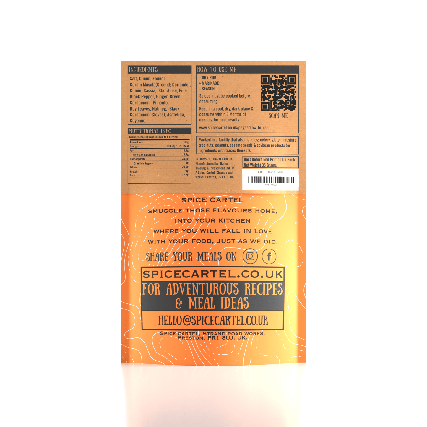 Spice Cartel's Goan Chaat Masala 35g Resealable Pouch - Spice Cartel0716252072039