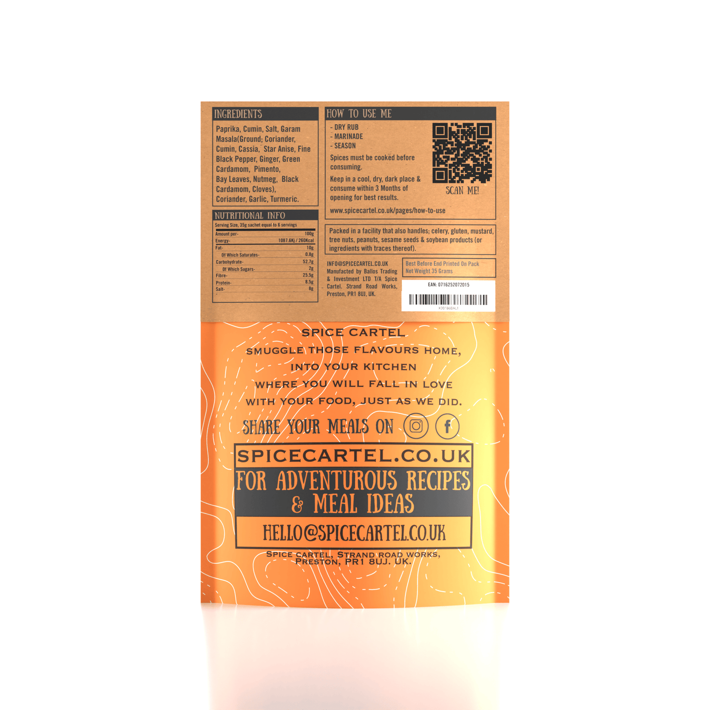 Spice Cartel's Lebanese Shawarma 35g Resealable Pouch - Spice Cartel35 Grams0716252072015