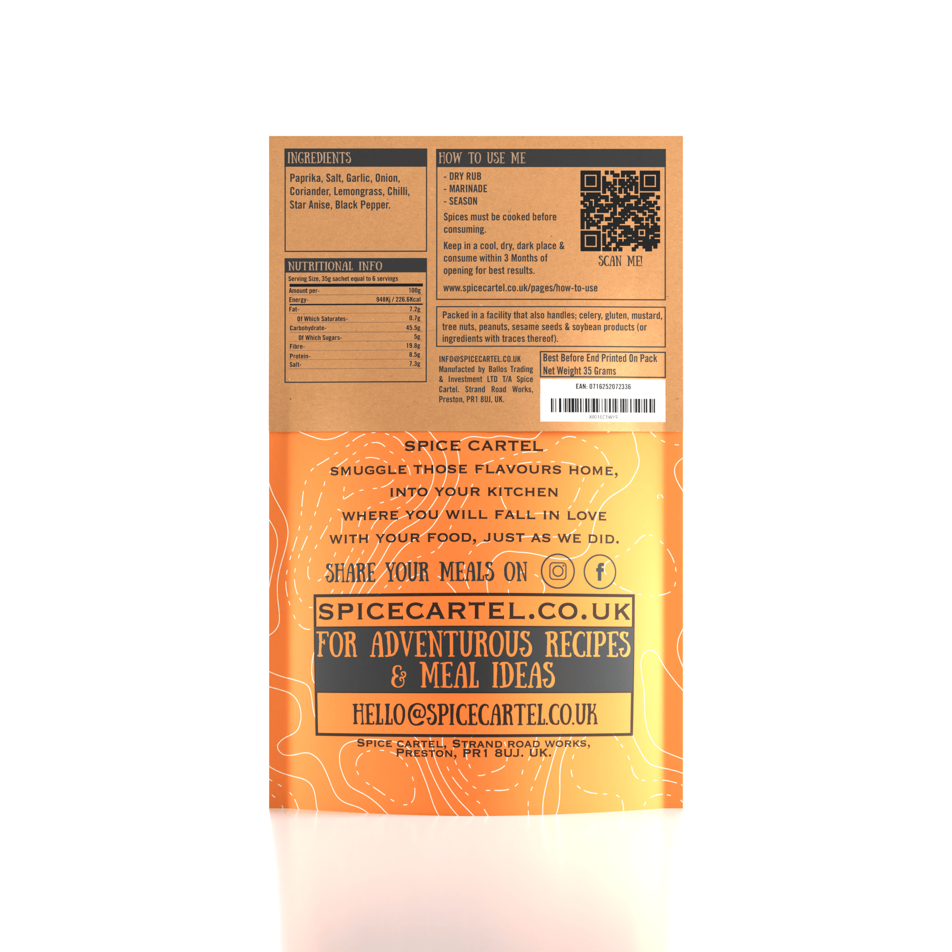 Spice Cartel's Thai Street Food 35g Resealable Pouch - Spice Cartel35 Grams0716252072336