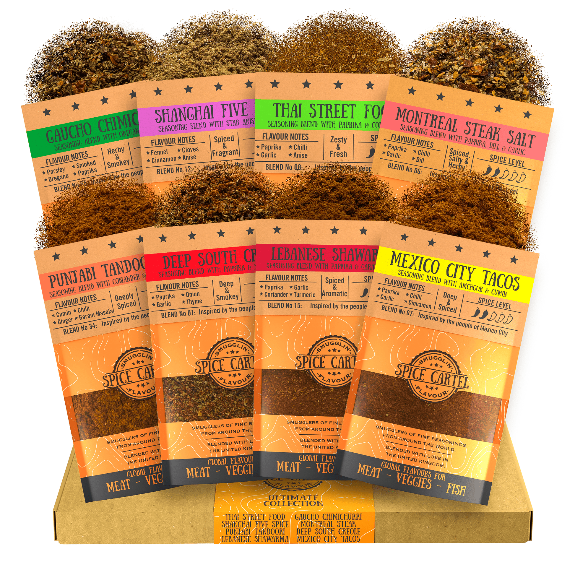 Spice Cartel's Ultimate Gift Box | 8 Spice Blends To Make Delicious Meals - Spice Cartel0716252072480