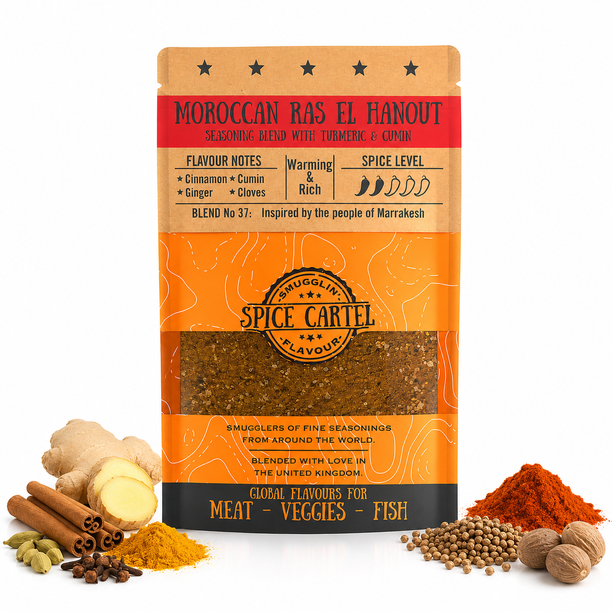 Spice Cartel's Moroccan Ras El Hanout 35g Resealable Pouch