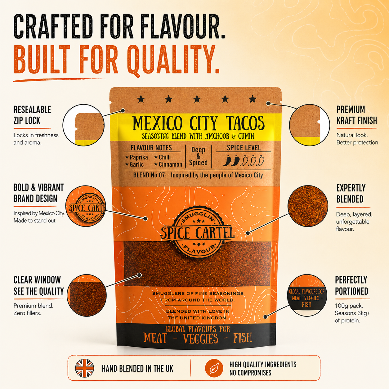 Spice Cartel's Mexico City Tacos 35g Resealable Pouch