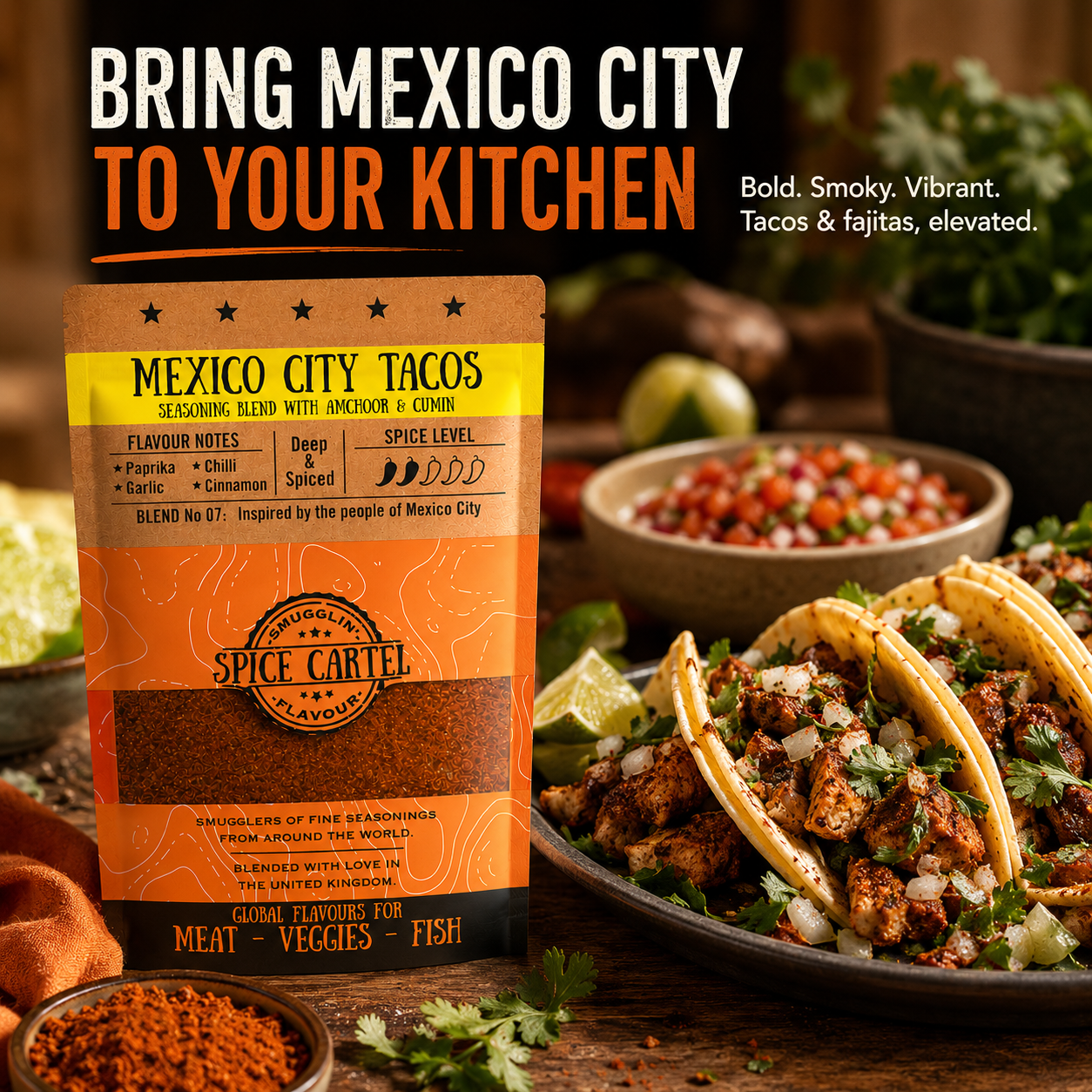 Spice Cartel's Mexico City Tacos 35g Resealable Pouch
