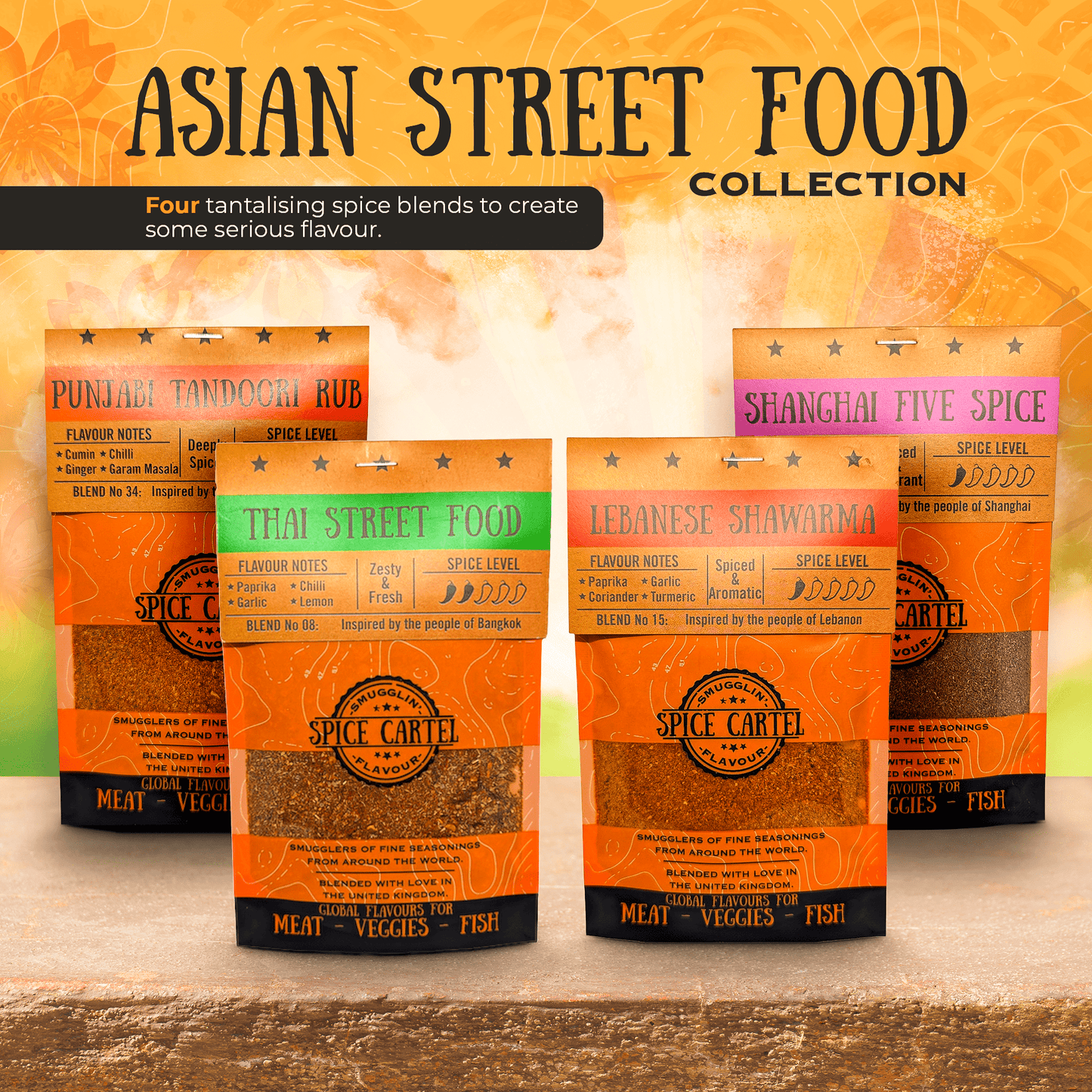 Asian Street Food Spice Gift Box | Flavours From Asia's Tastiest Street Food - Spice Cartel0716252072169