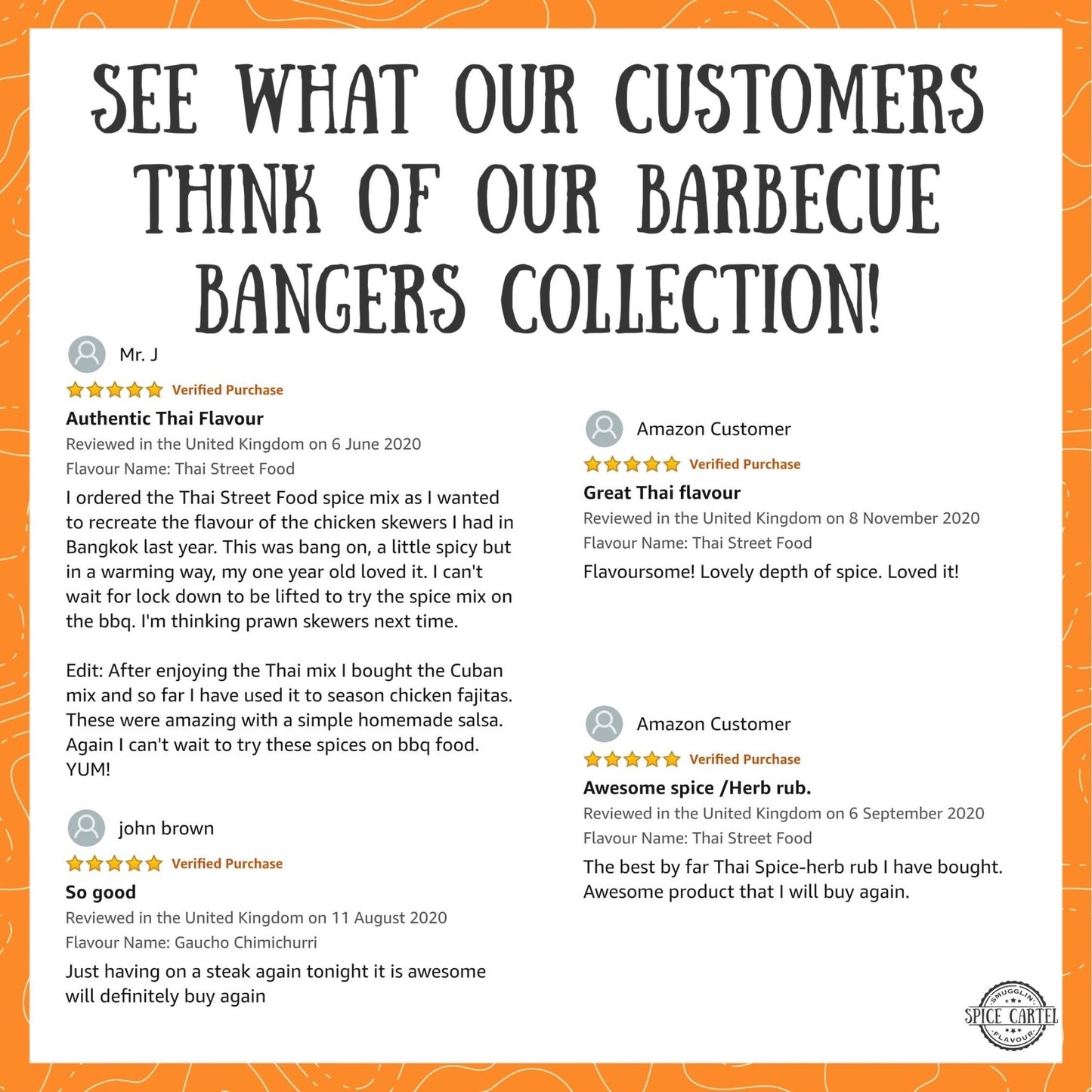 BBQ Bangers Gift Box | BBQ Rubs From Around The World - Spice Cartel0716252072282