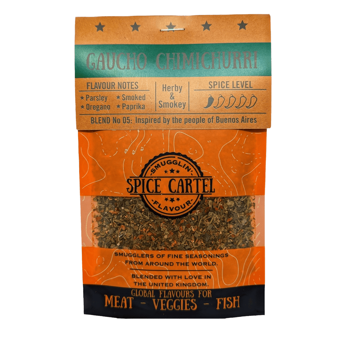 Spice Cartel's Gaucho Chimichurri 35g Resealable Pouch - Spice Cartel0716252072350