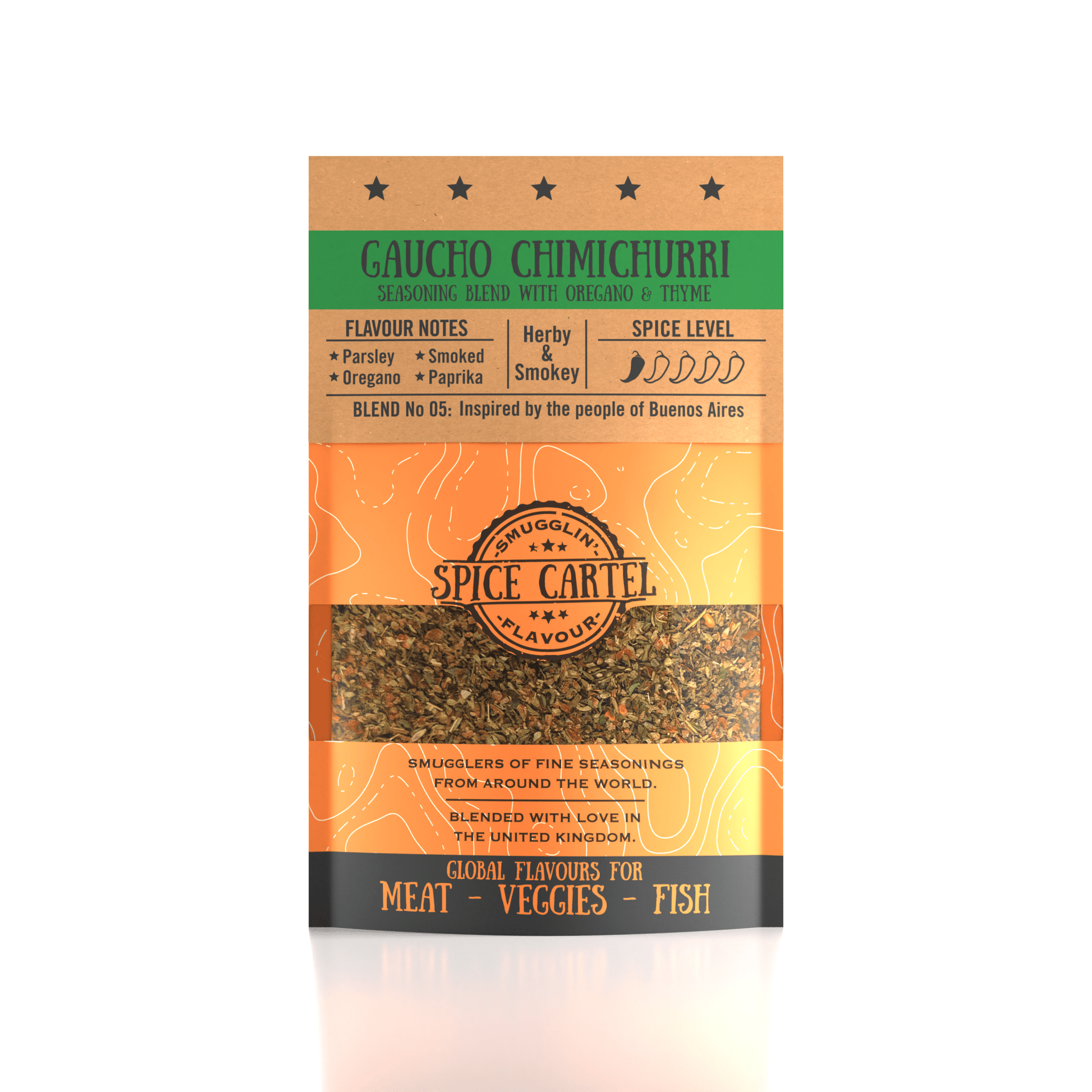 Spice Cartel's Gaucho Chimichurri 35g Resealable Pouch - Spice Cartel35 Grams0716252072350