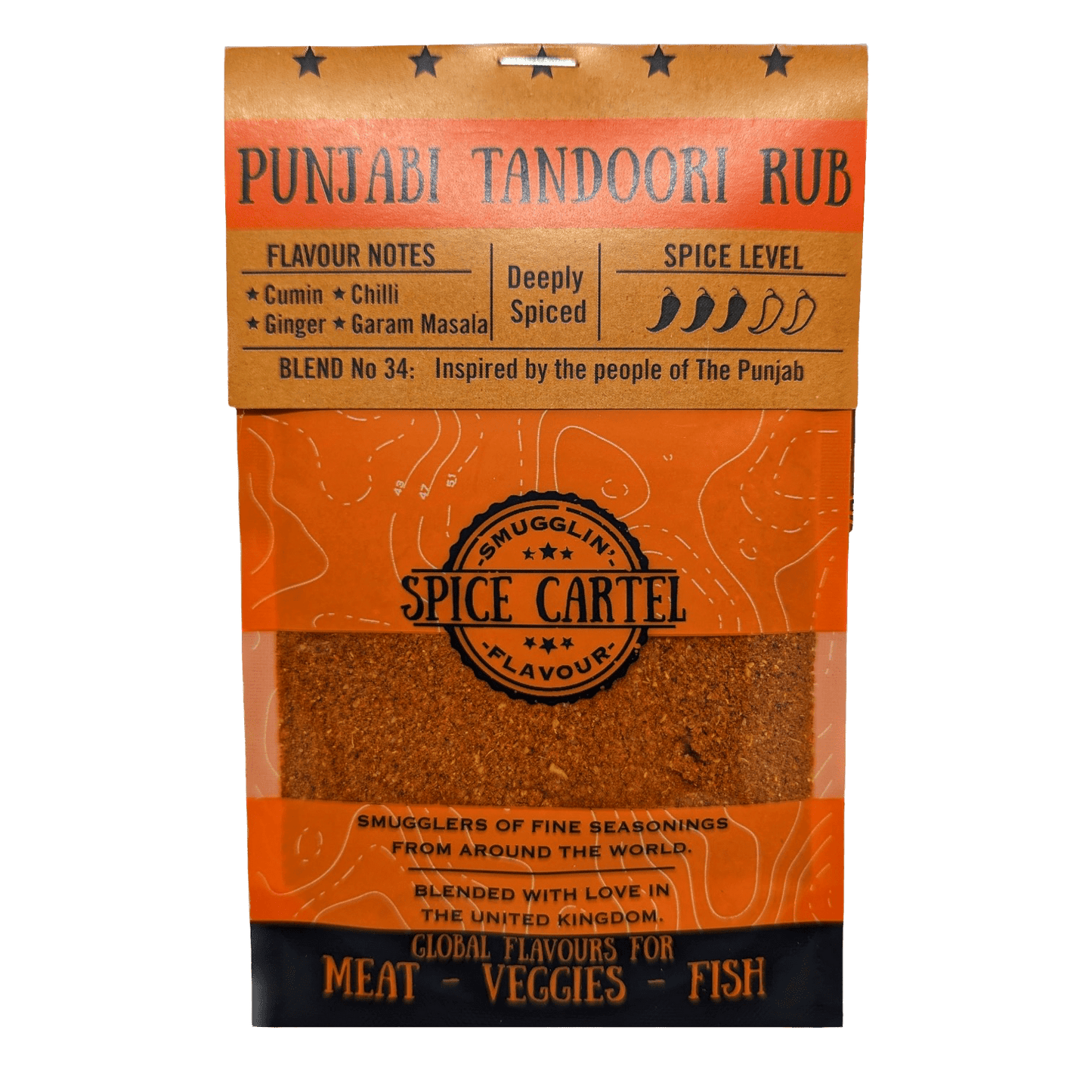 Spice Cartel's Punjabi Tandoor Masala Rub 35g Resealable Pouch - Spice Cartel0639114779597