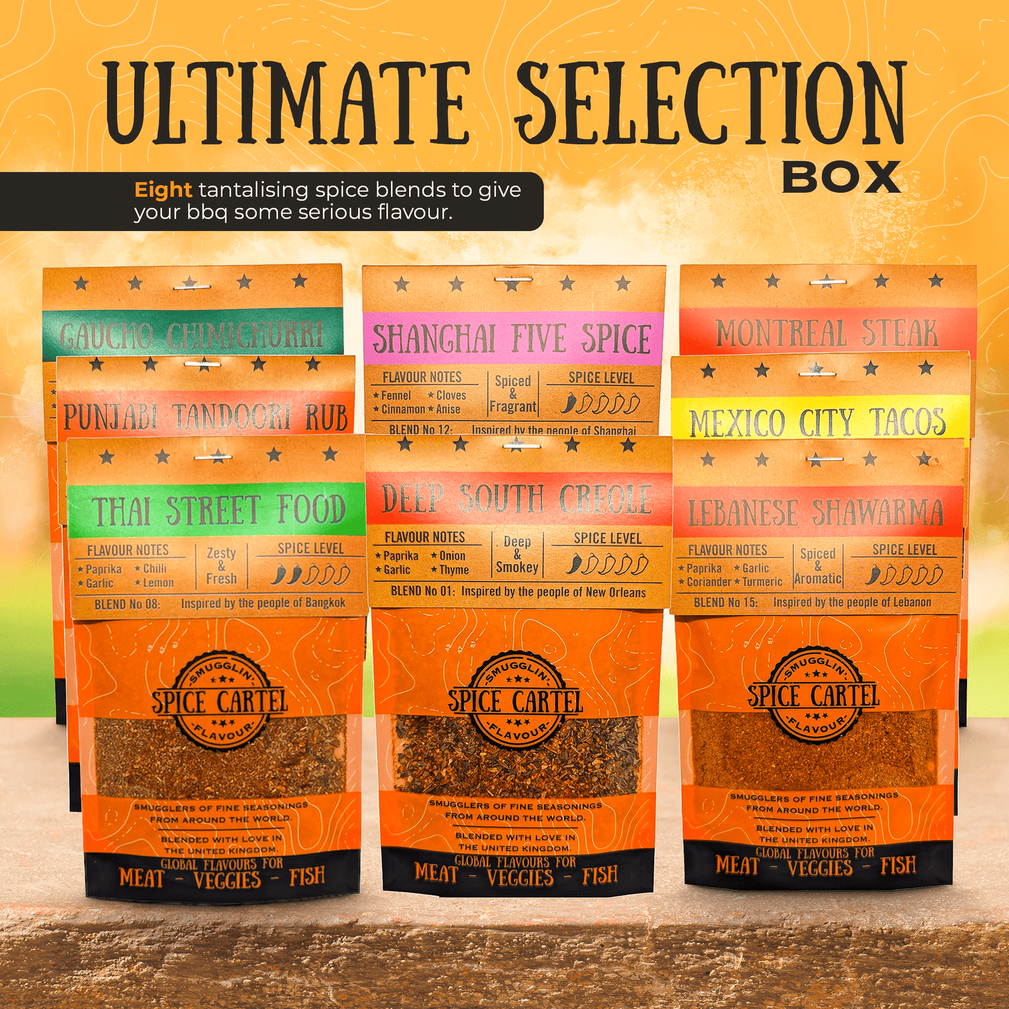 Spice Cartel's Ultimate Gift Box | 8 Spice Blends To Make Delicious Meals - Spice Cartel0716252072480