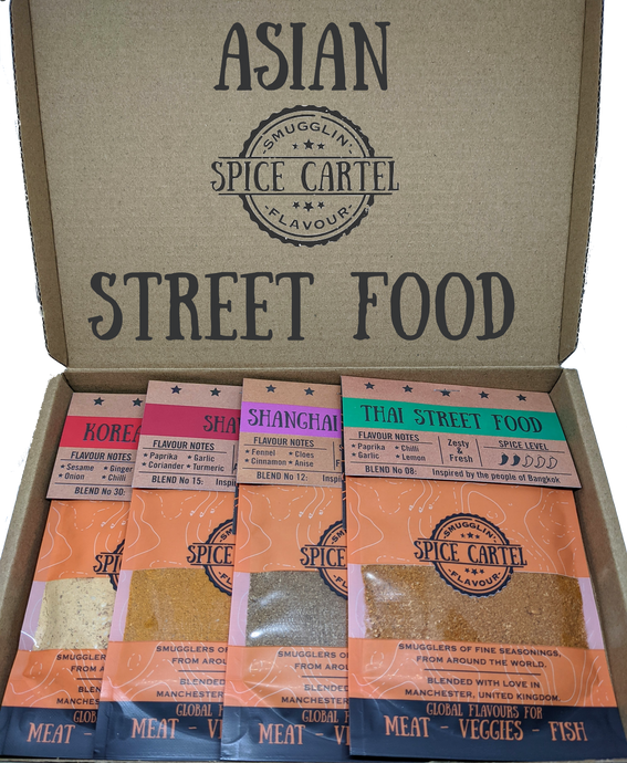 Asian-Street-Food-Asia-Collection-Spice-Cartel-Herb-Spice-Seasoning-Gift-Set-Foodie-Meal-Kit-Subscription-For-Meat-Seasoning-Steak-Fish-Flavour-Pepper-Chilli-Curry-Korean-Barbecue-Thai-7-Spice-Chinese-5-spice-Shawarma